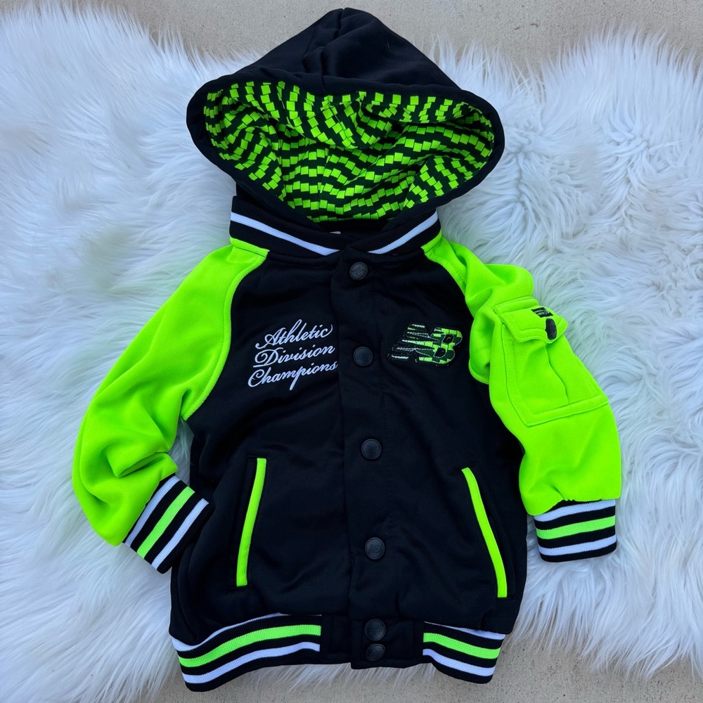 New Balance Neon Green & Black Jacket 3T